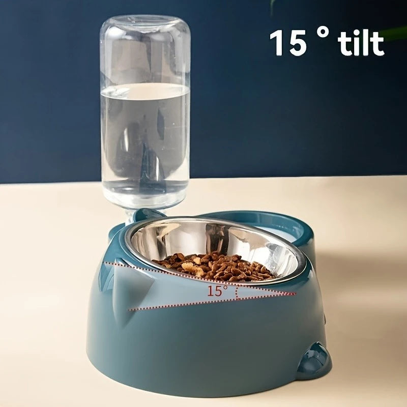Gravity Pet Feeder & Water Dispenser