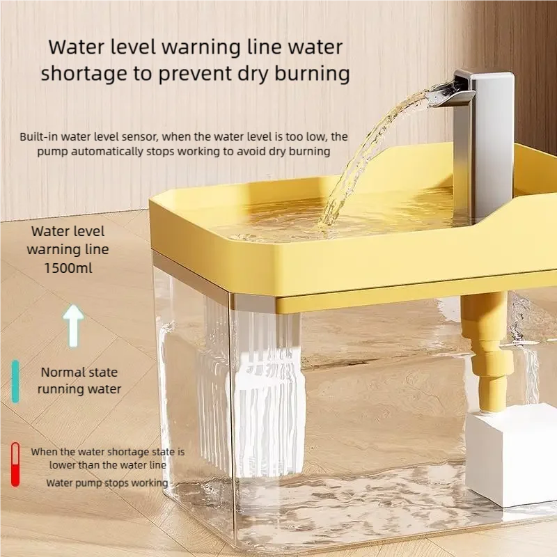 Transparent Automatic Pet Water Fountain