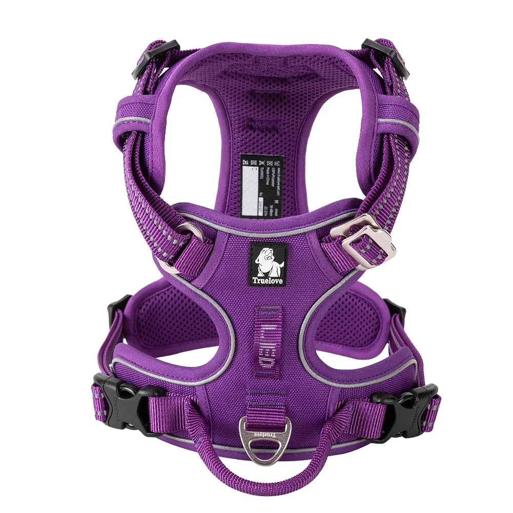 TRUE LOVE No Pull Nylon Reflective Dog Harness Adjustable