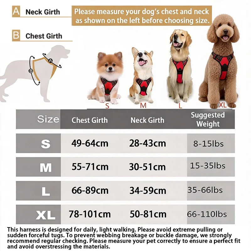 Reflective Front-Clip No-Pull Dog Harness