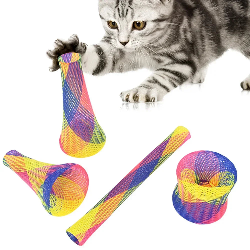 Colorful Cat Spring Toy Set