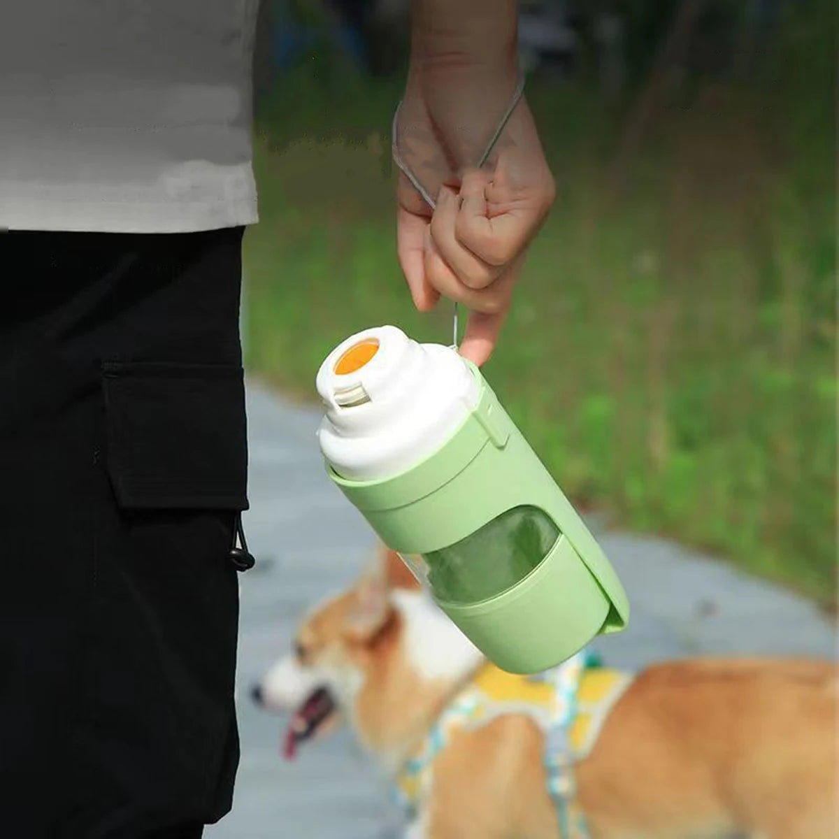 Portable Water Bottle with Storage Food and Water pet dog and cat