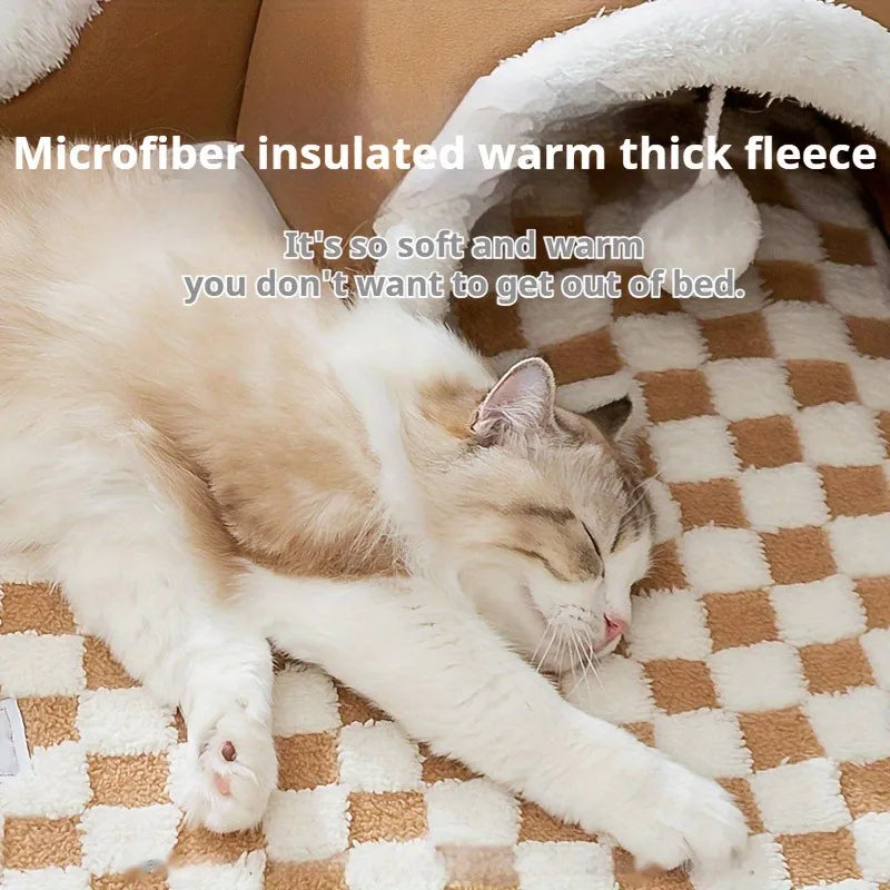 Plush Reindeer Cat Cave Bed