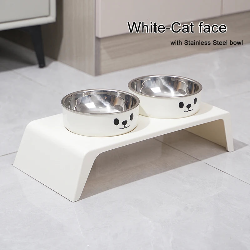 Elevated Double Pet Feeder with Stainless Steel Bowls