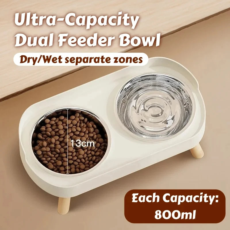 Adjustable Double Stainless Steel Pet Bowls