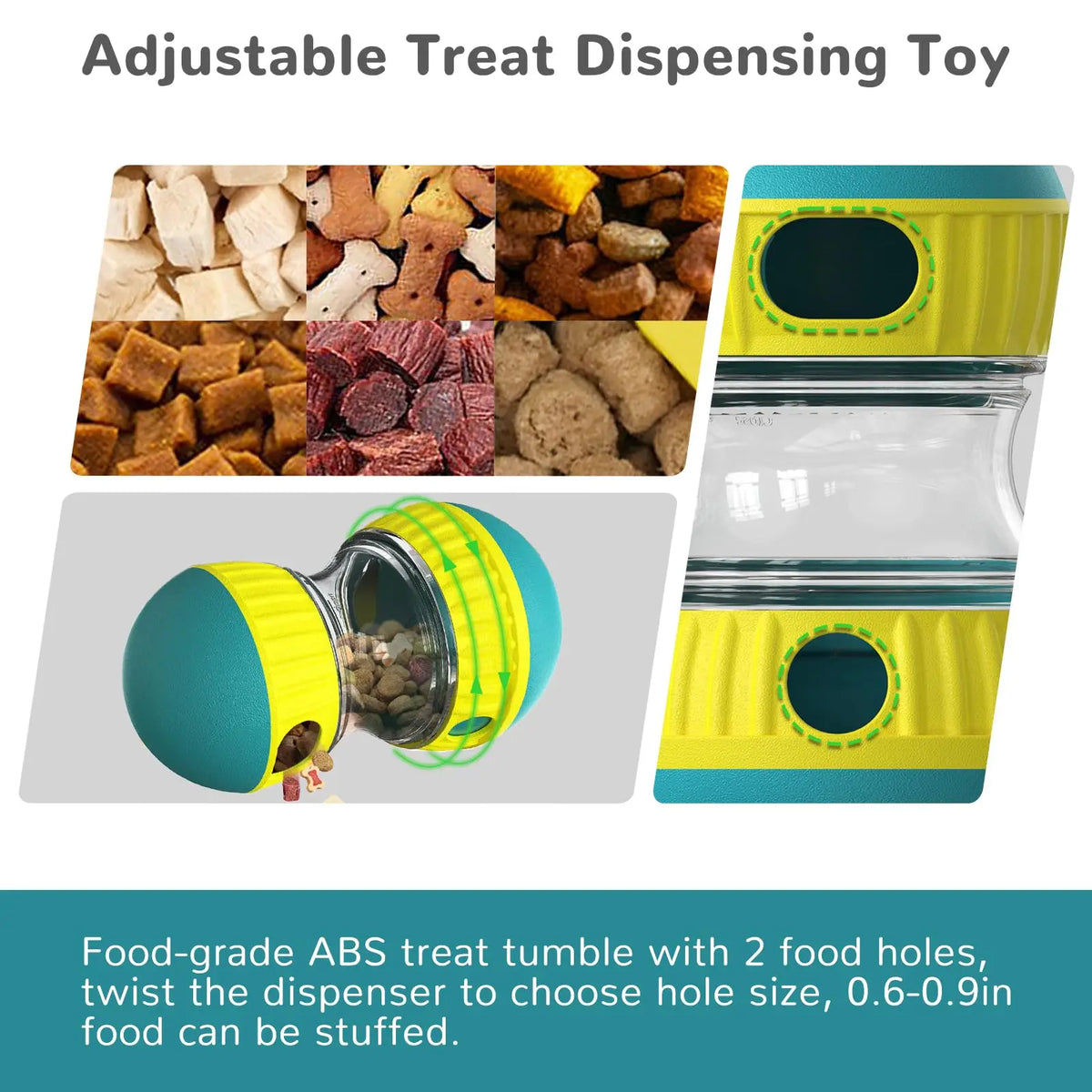 Rolling Dog Puzzle Food Dispenser Toy