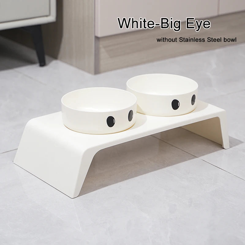 Elevated Double Pet Feeder with Stainless Steel Bowls