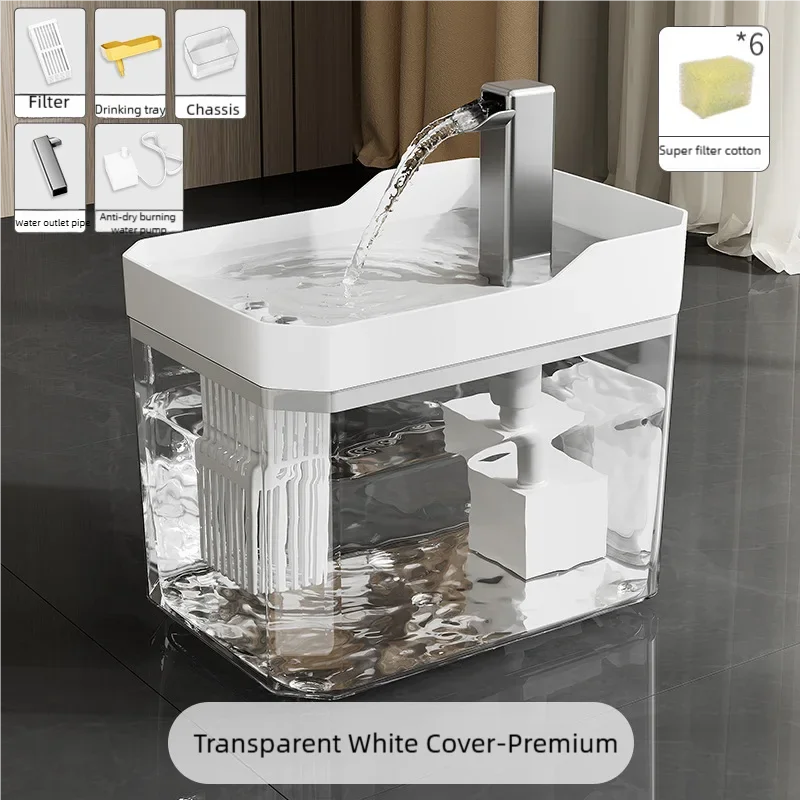 Transparent Automatic Pet Water Fountain