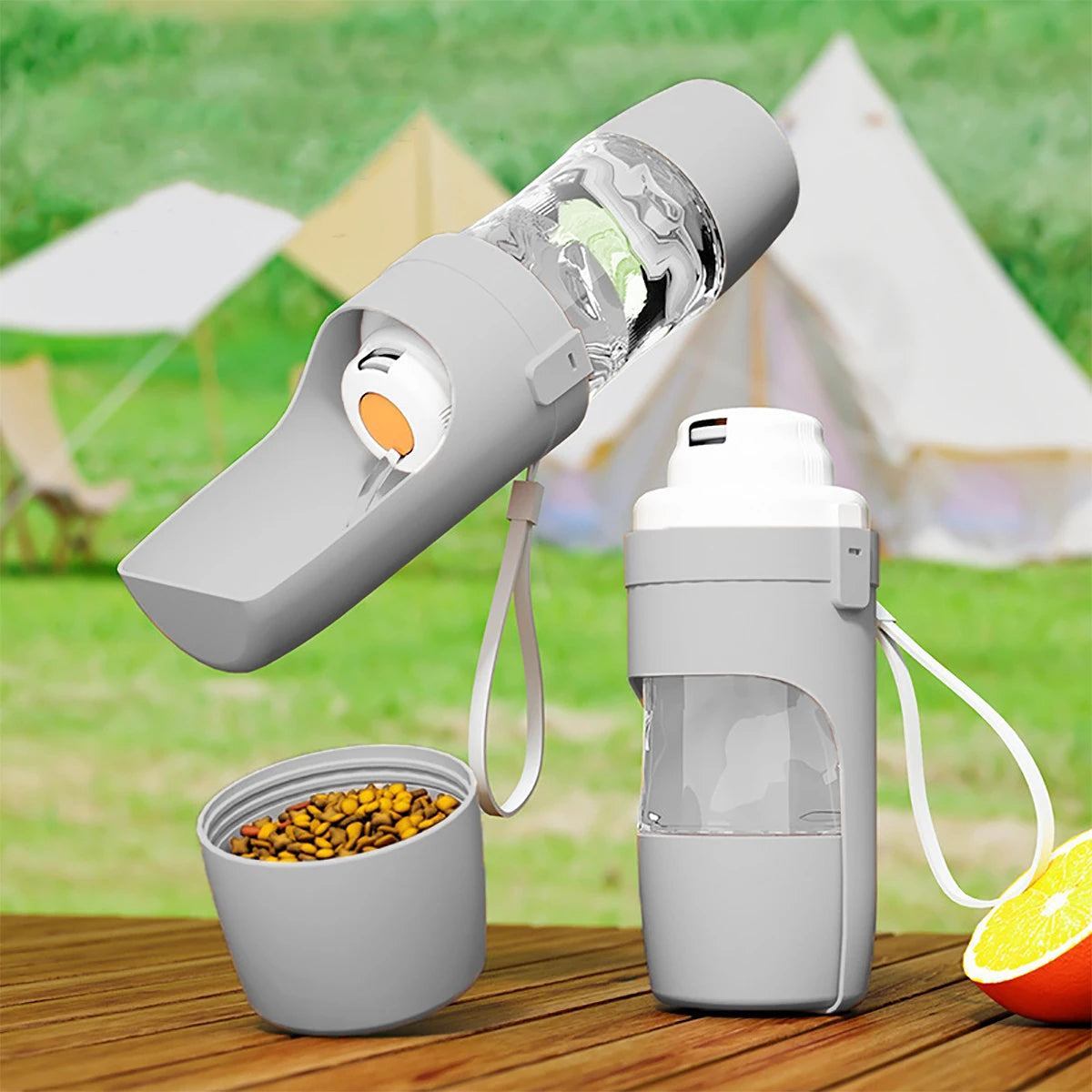 Portable Water Bottle with Storage Food and Water pet dog and cat