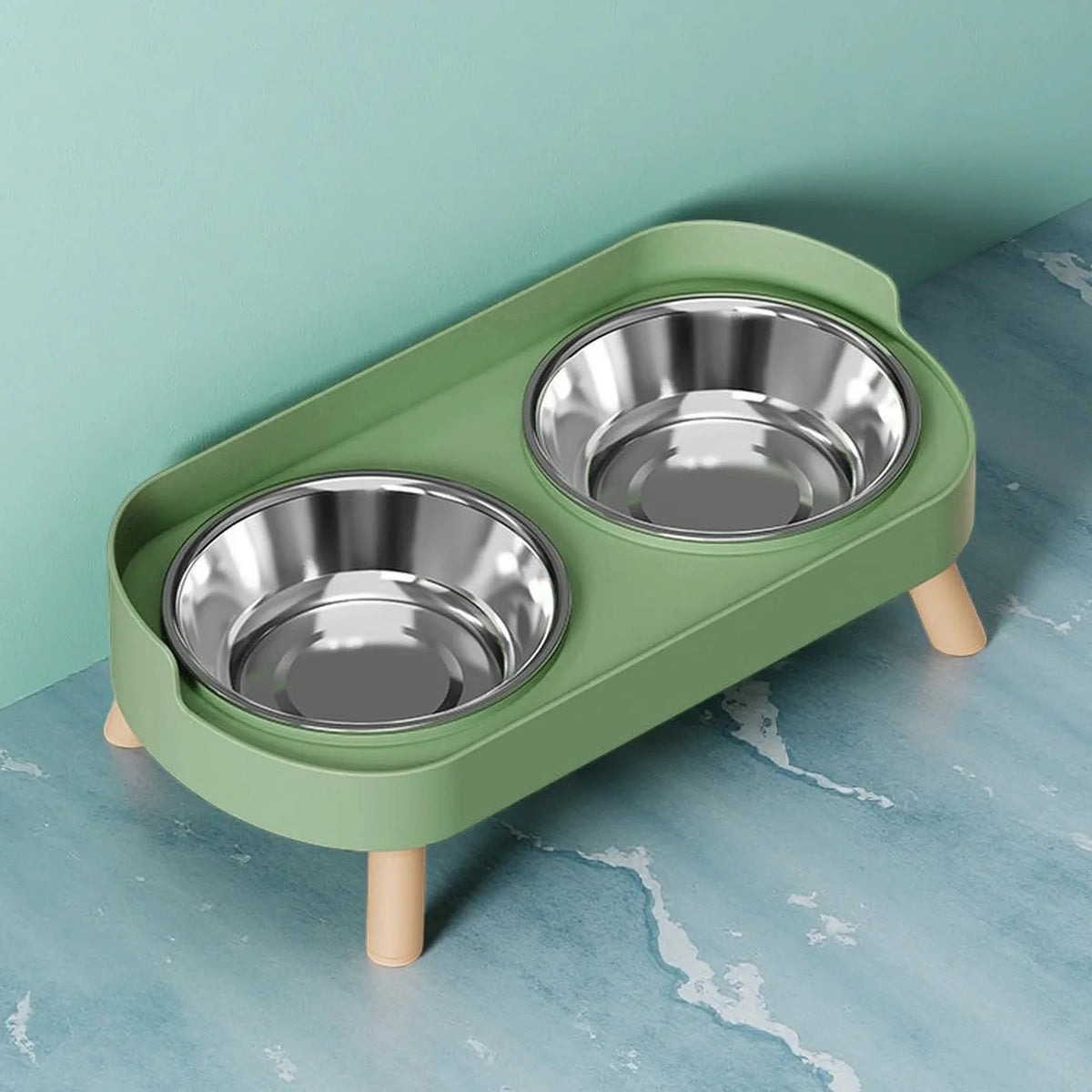 Adjustable Double Stainless Steel Pet Bowls