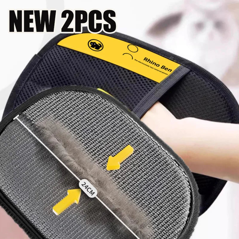 Pet Hair Cleaning and Collection Gloves