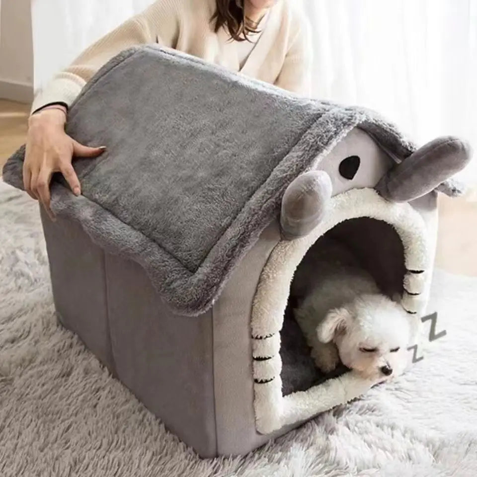 Cozy All-Season Pet Cave Bed