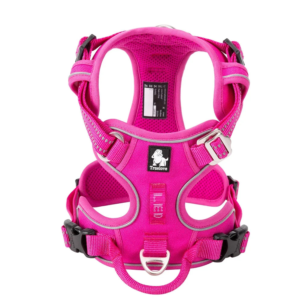 TRUE LOVE No Pull Nylon Reflective Dog Harness Adjustable