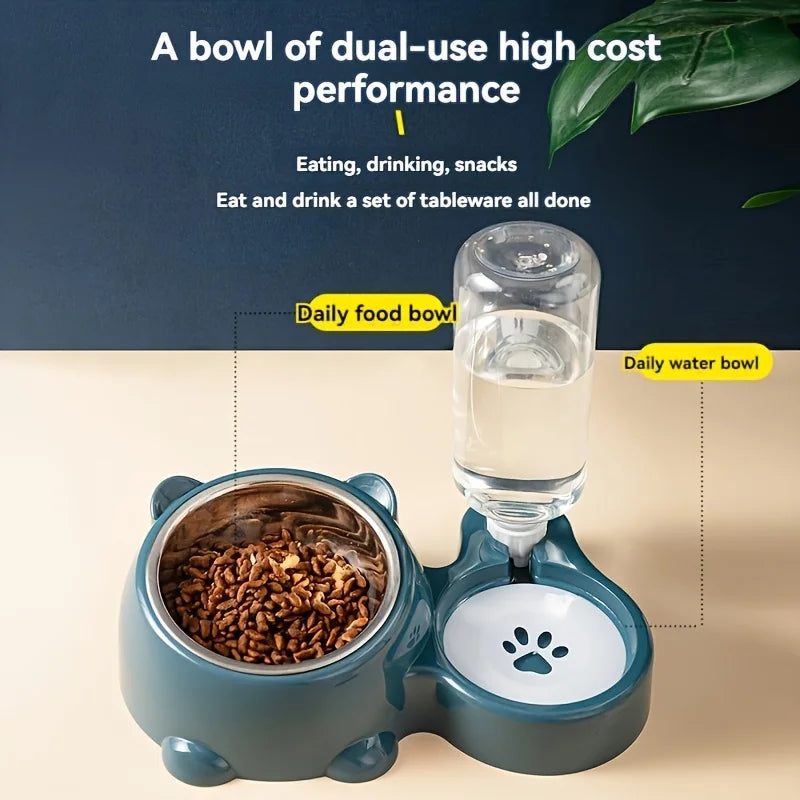Gravity Pet Feeder & Water Dispenser