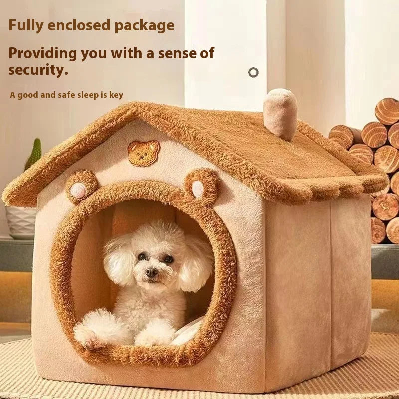 Cozy All-Season Pet Cave Bed