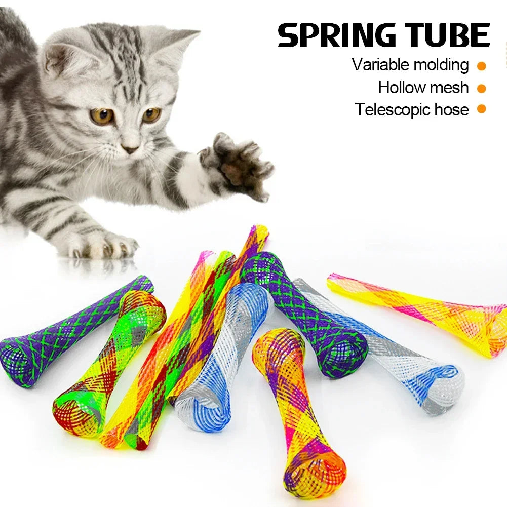 Colorful Cat Spring Toy Set