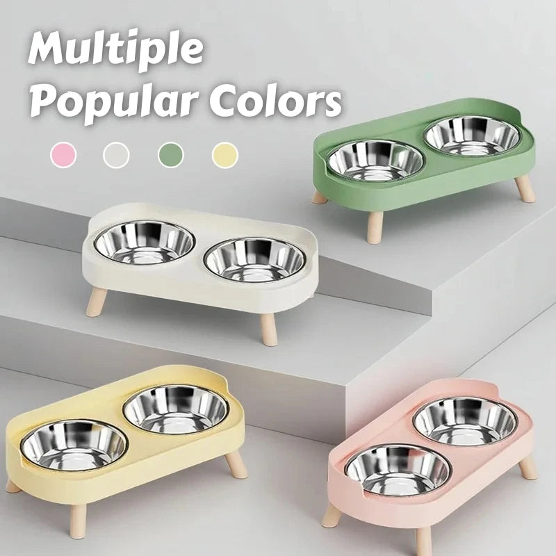 Adjustable Double Stainless Steel Pet Bowls