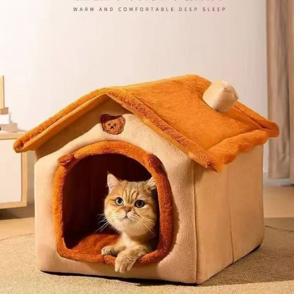 Cozy All-Season Pet Cave Bed
