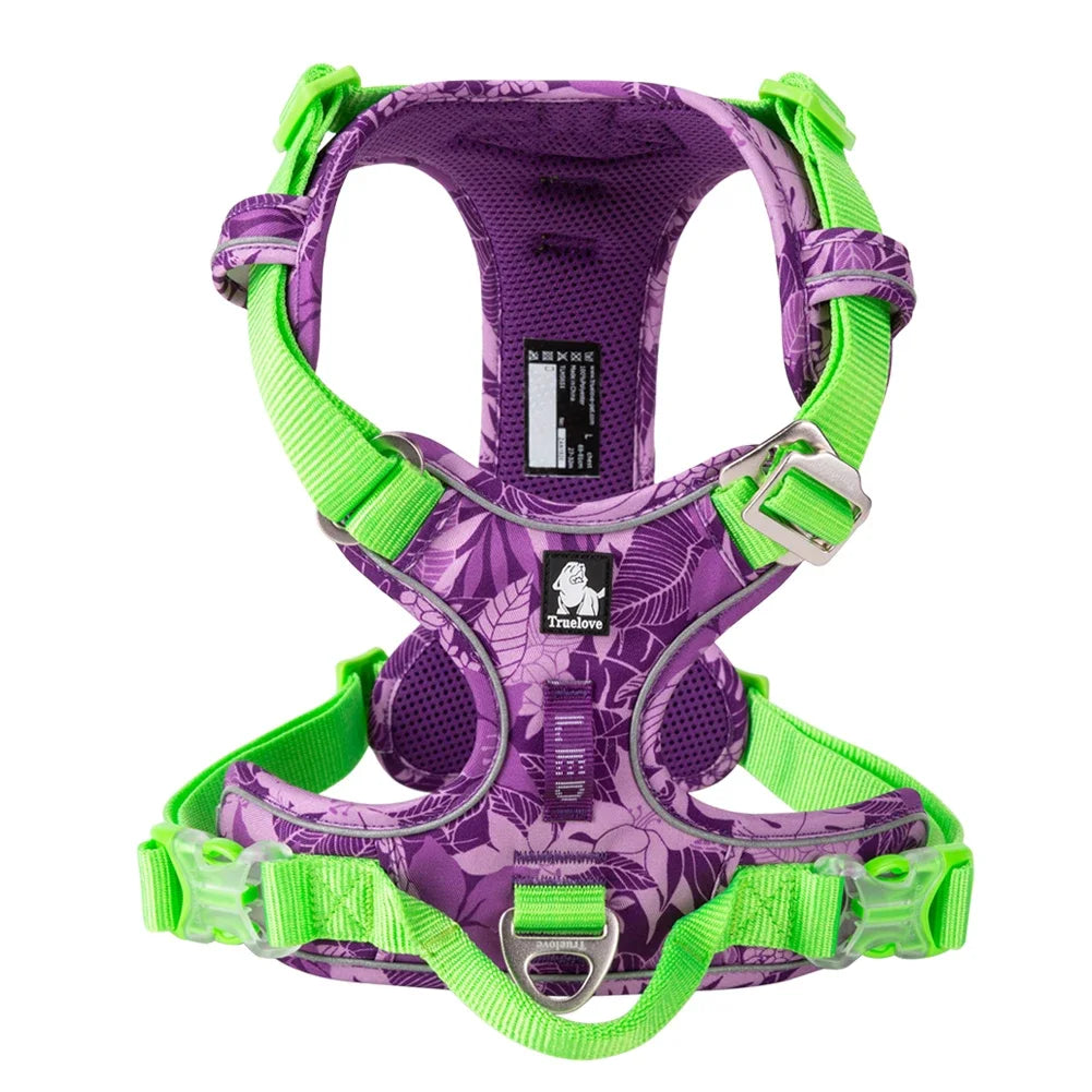 TRUE LOVE No Pull Nylon Reflective Dog Harness Adjustable