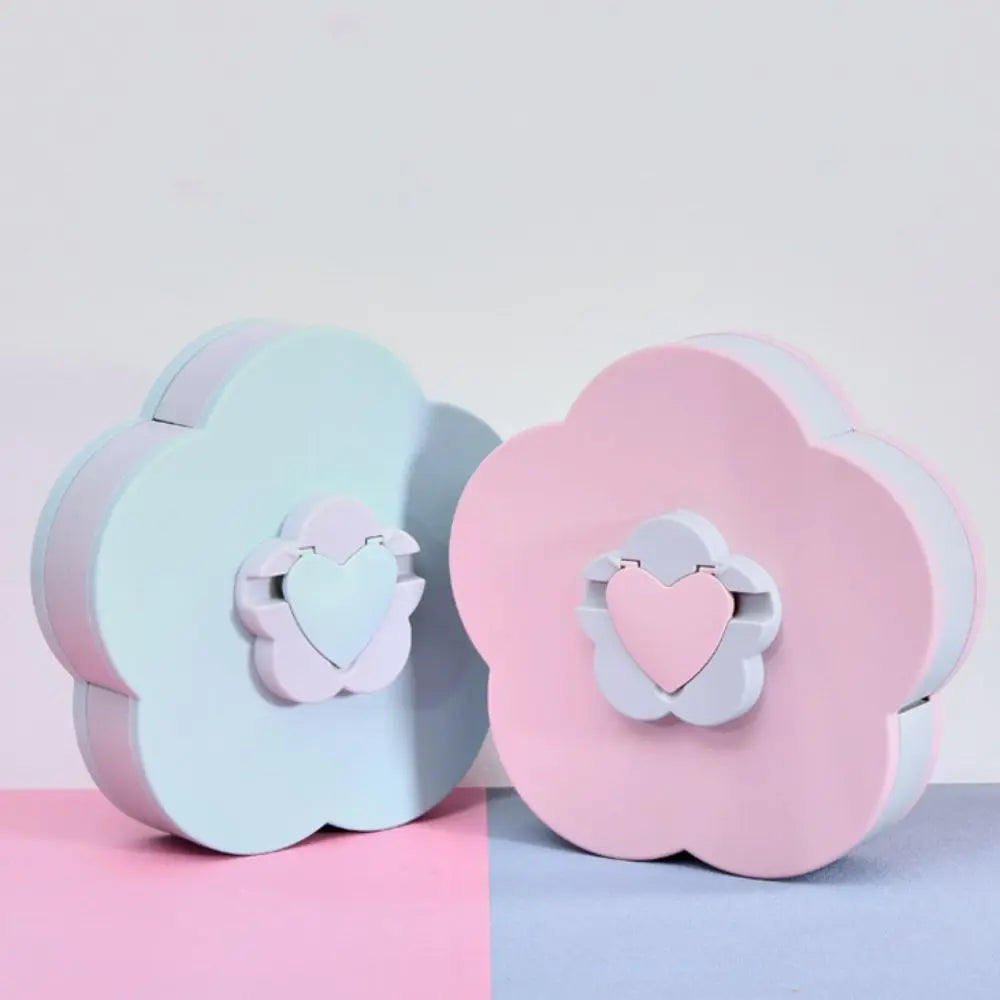 Multifunctional 2-layer Rotating Petal Candy Box with Phone Holder Plastic Snack Tray Dust-proof Jewelry Organizer Wedding