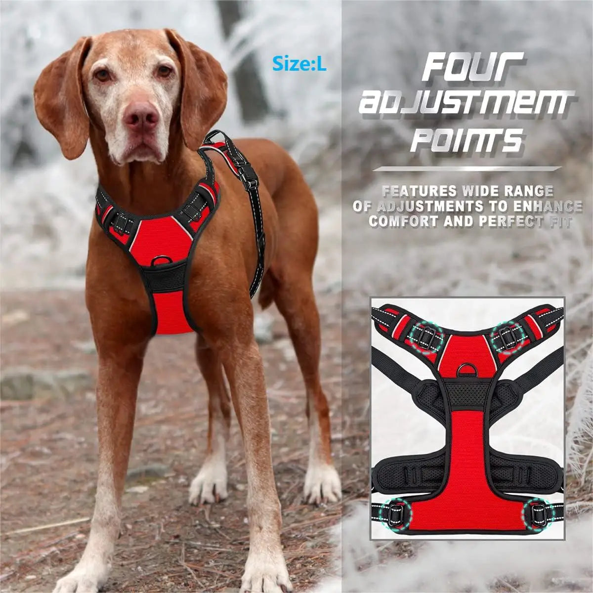 Reflective Front-Clip No-Pull Dog Harness